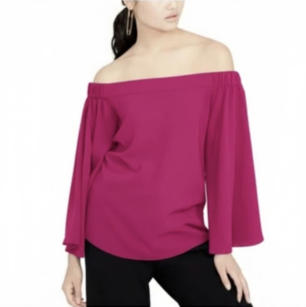 RACHEL Rachel Roy fuschia pink off shoulder blouse 1X
